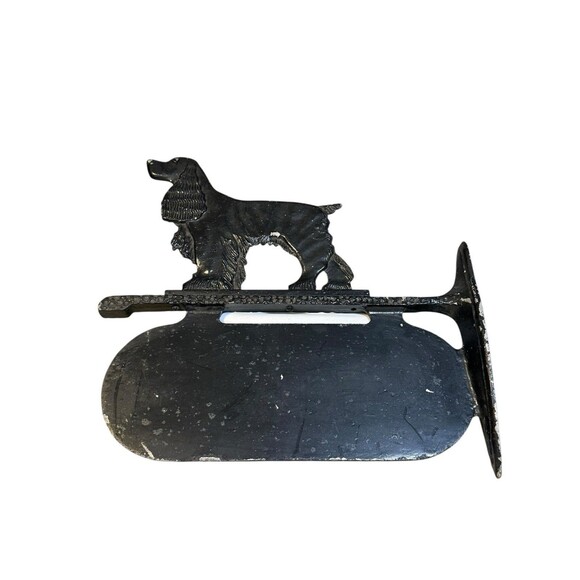 Vintage Cast Aluminum Cocker Spaniel (?) Dog Mailbox / Address Name Sign Plaque - Picture 2 of 9